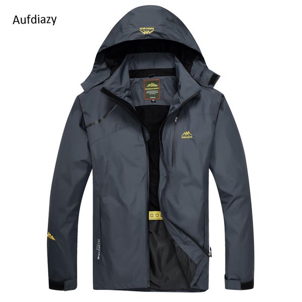 

aufdiazy rain jacket men's waterproof jackets outdoor hiking jacket male rain coat climbing trekking windbreaker fishing im107, Blue;black