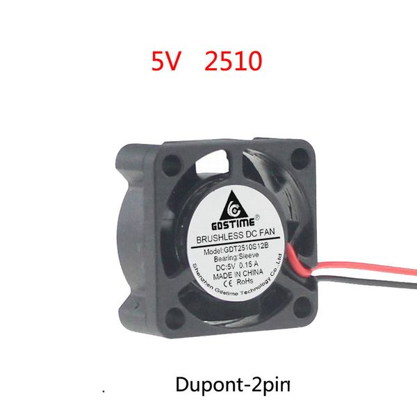 

dc5v 0.15a 2510 2.5cm 25x25x10mm 10000rpm dupont-2pin разъем mini вентилятор охлаждения