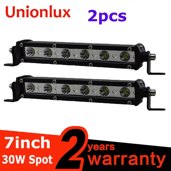 

2pcs 30w 7inch пятно луча поток тонкого offroad автомобили led work light bar однорядных авто внедорожник внедорожник worklight вождение лам
