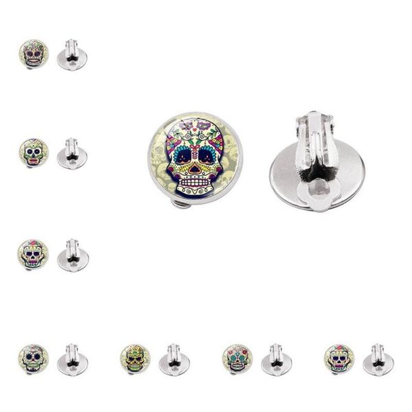 

пара ювелирных изделий серьги черепа время gem ретро творческий ювелирные изделия серьги моды горячий продавать серьги для женщин, Golden;silver