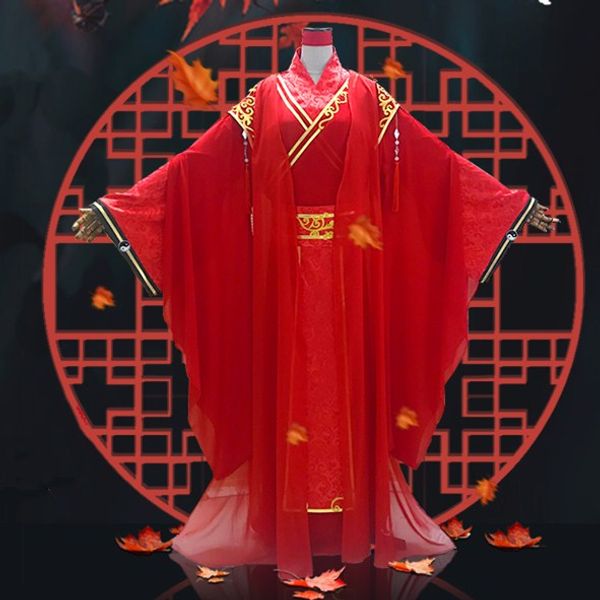 

mo dao zu shi xiao xingchen cosplay costume grandmaster of demonic cultivation costumes men gorgeous wedding suits hanfu, Black