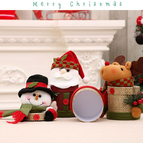 

2019 new cute christmas santa candy apple storage box gift table decor home diy ornaments