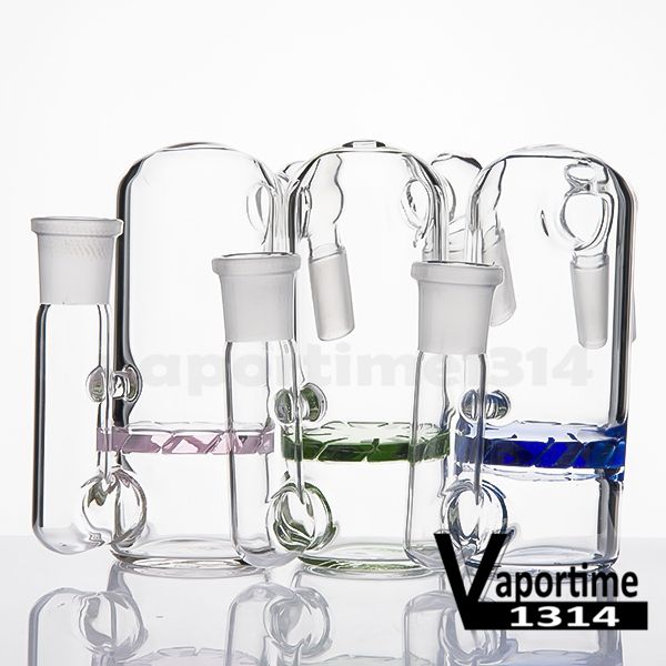 Stock Raucherzubehör Ashcatcher Tornado Cyclone Turbine Perc Glas 45 Grad Wasserpfeife 14 mm 14,4 mm 18 mm 18,8 mm weibliche männliche Verbindung Glasbong 143