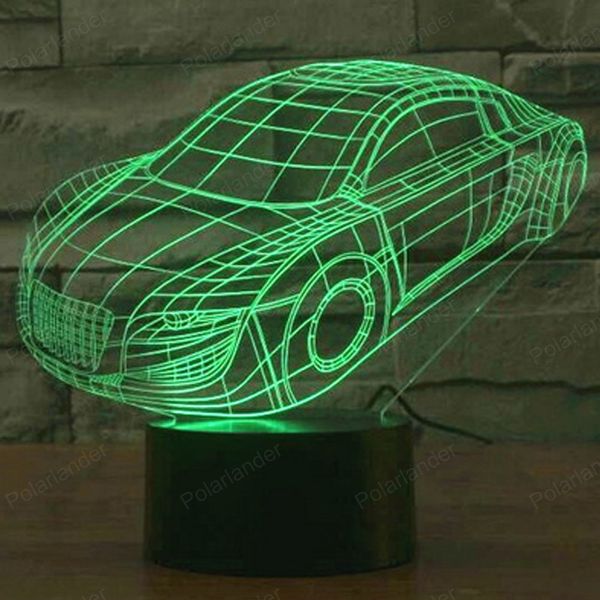 

может быть напечатан логотип красочной лампы творческих подарков огней 3d огни красочного градиент led ночного света внешнеторгового автомоб