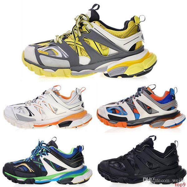 

17fw fashion designer paris triple s tess s 3.0 sports running shoes for men women gomma maille track dad shoe