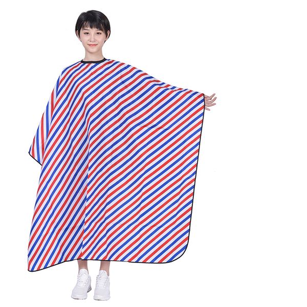 

stripe barber cape retro red white blue oblique stripe cutting cape hairdressing cloth hair styling ing