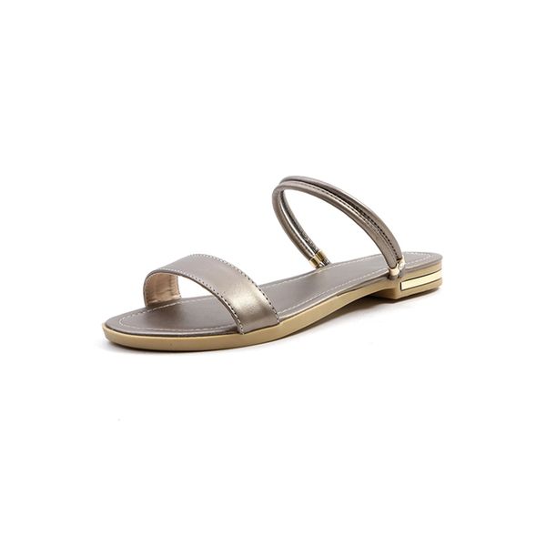

big size 45 46 summer 2019 casual flat heels slippers fashion ankle strap sweet sandals flip flops beach shoes woman white black