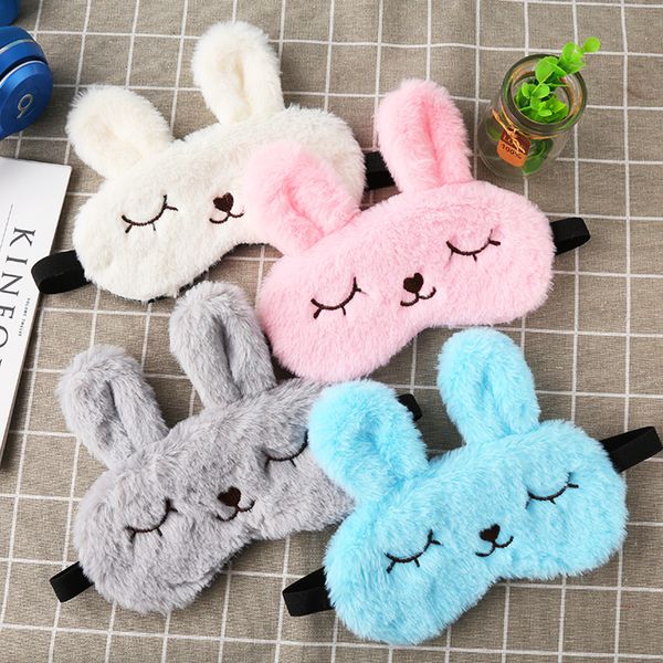 

cute plush animal eye mask cover sleep mask eyepatch bandage blindfold rabbit winter cartoon nap eye shade plush eye care tools qqa387