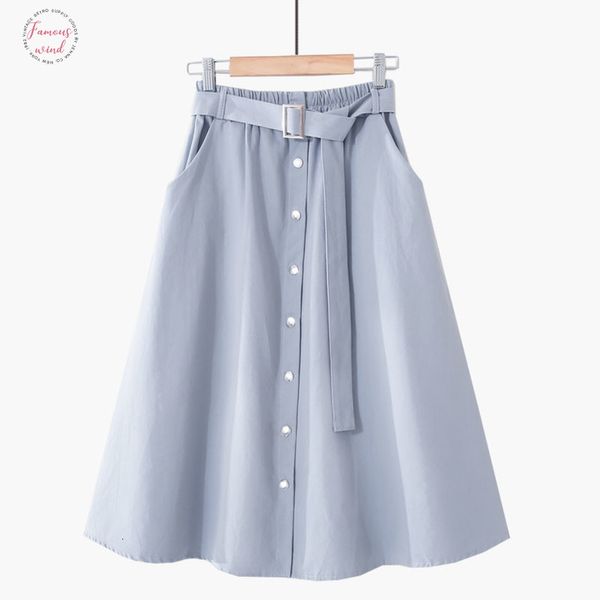

2019 spring summer spandex skirt women with belt korean fashion knee length high waist pleated a line school skirt female, Black