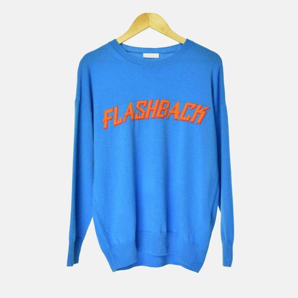

18 contrast color letter knitting shirt childhood s2599h blue 81076, White