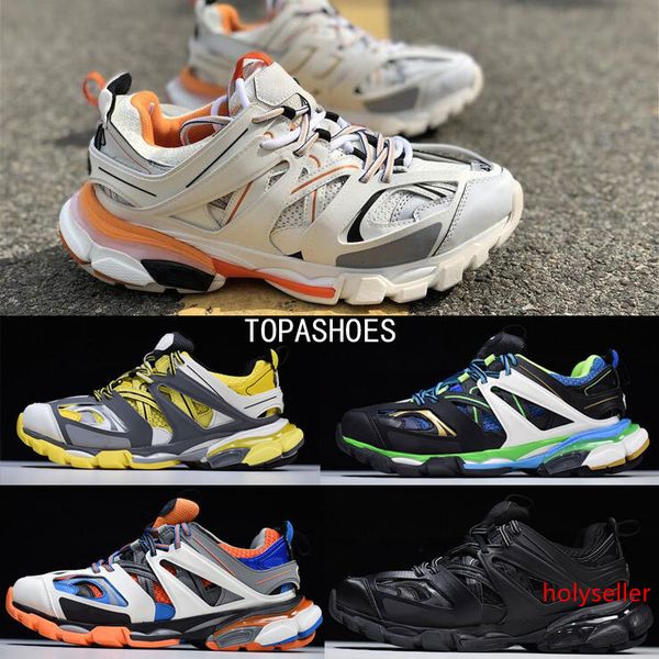 

new fashion triple s track 3.0 trainers men sports running shoes designer clunky sneaker black orange women walking luxury paris dirty dad