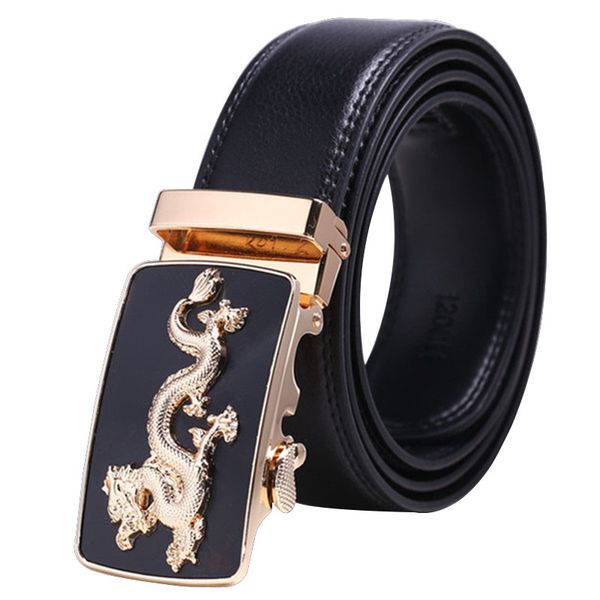 

fashion men belt chinese style alloy automatic buckle belt business affairs casual solid color men, Black;brown