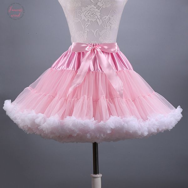 

2019 new short tulle pettiskirt colorful tutu skirt crinoline jupon saia for women drop shipping, Black