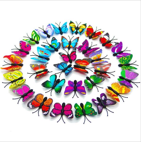 

70pcs 3d pvc 7cm simulation butterfly wall wedding home party decorative diy stickers art decals tv fridge kids toys multicolor