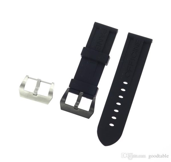 

ремешки для часов ремни 22мм 24мм мужская diver силиконовая резина soprt ремешок для часов ремешок с ввинчиванием серебряная пряжка relojes, Black;brown