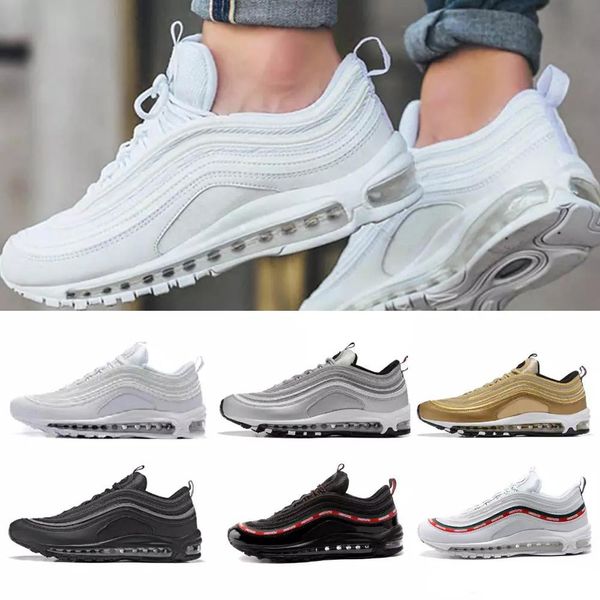 

2018 running shoes s og gold silver bullet triple white black mens womens trainer sports sneakers size 36-46