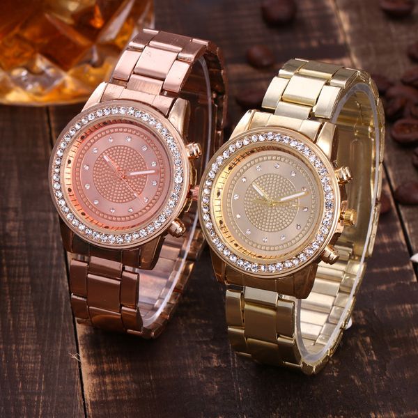 

gold women bracelet watch casual rhinestone stainless steel band marble strap watch diamond quartz sport wrist relogio, Slivery;brown