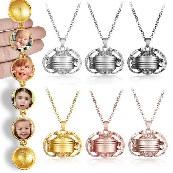 Magia personalizados com foto Expansão Colar Para as mulheres da família Homens Boy Girl Memória Flutuante Locket pingente de anjo voa o Flash caixa de jóias