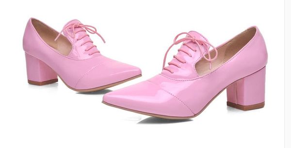 

women's shoes in spring and autumn high coarse heel pointed end @04, Black