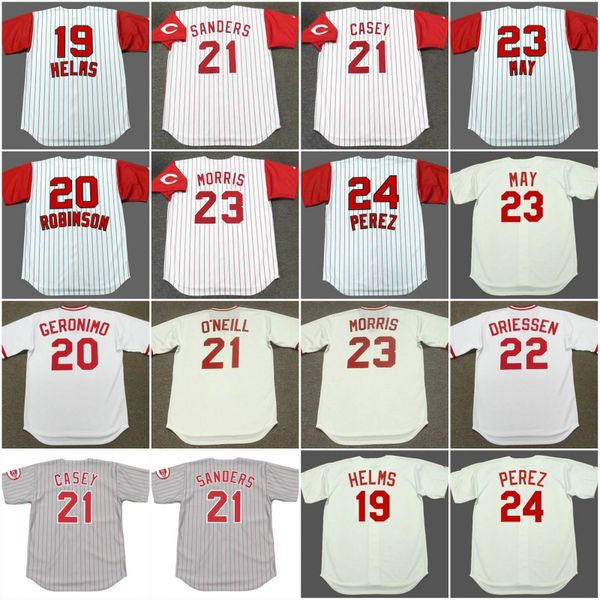 

Cincinnati TOMMY HELMS 1960' Reds CESAR GERONIMO 1975 FRANK ROBINSON 1960's DEION SANDERS 1997 PAUL O'NEILL 1990 Vintage Jersey