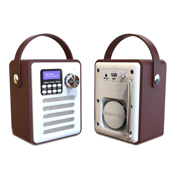 

dab/dab+ tuner digital radio receiver bluetooth 5.0 fm broadcast aux-in mp3 player support tf card built-in battery