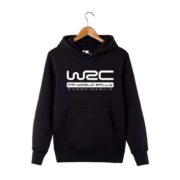 

2018 autumn and winter hohoodies men fashion car wrc fia world rally championship hoodie sweatshirt cotton fleece streetwear, Black