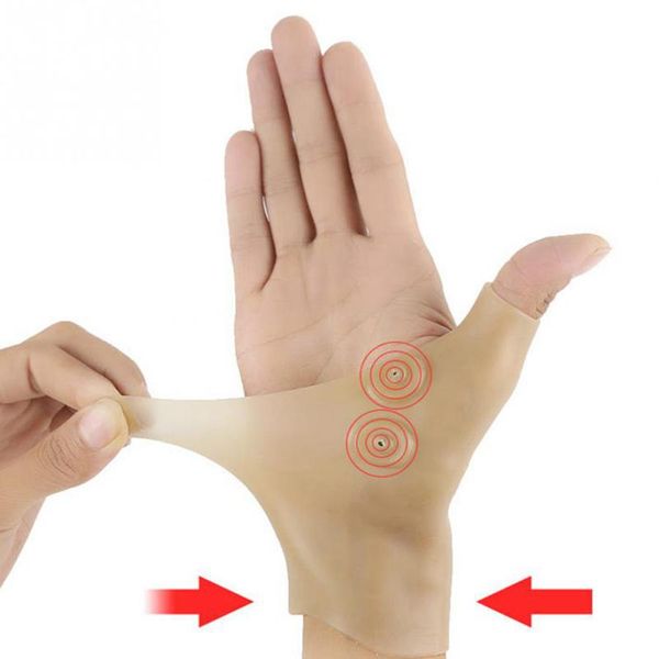Перчатки магнитной терапии Запястья Brace Рука, поддерживающие пальцы Перчатки Силиконовые Гель Массаж Обезьяние Перчатки 1 шт. Kka7814