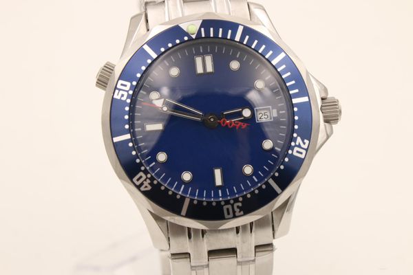 

classic brand new watch men stainess steel planet ocean james bond 007 automatic movement blue dial watches men dress wristwatches
