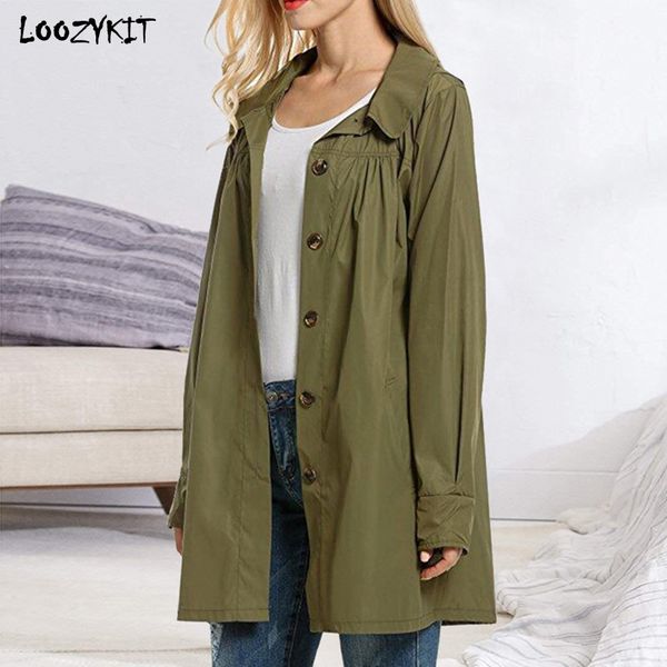

loozykit women raincoat lightweight waterproof outdoor hooded long rain jacket windbreaker fishing sports camping hiking jackets, Blue;black