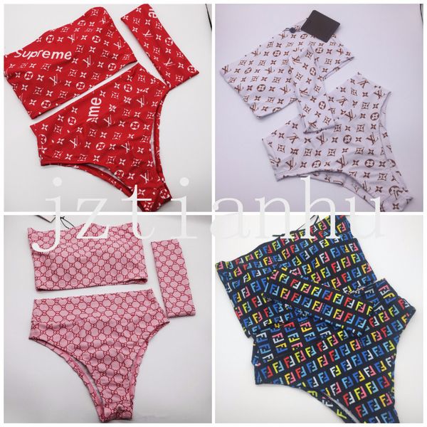 

wholesale-luxury designer swimwear ladies beach three-piece bikini underwear swimwear women bathing suits 4 style swimsuits