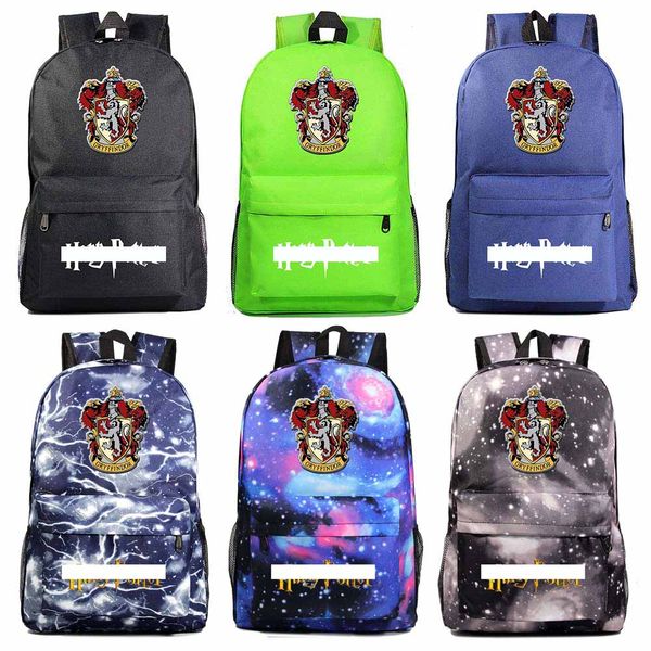 

fashion cartoon lion hogwarts magic school boy girl book school bag women bagpack teenagers schoolbags men student backpack
