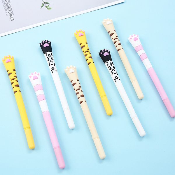 

2 pcs/lot cat claw gel pen cute 0.5mm black ink neutral pen stationery gift material office school writing supplies
