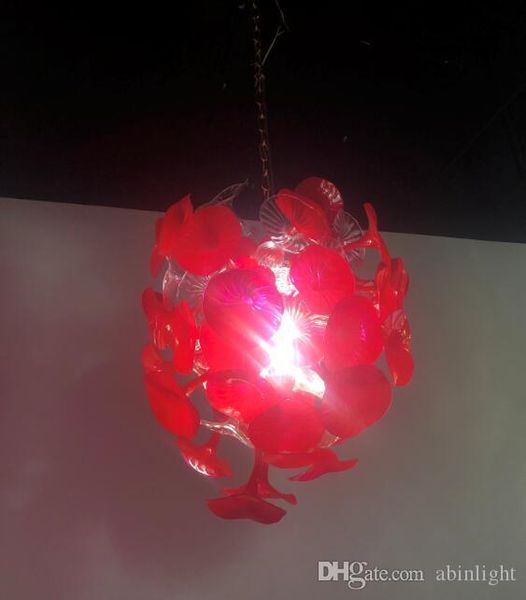 

2020 питание новый дизайн red flower hotel room decor art муранского стекла современная хрустальная люстра с цветком