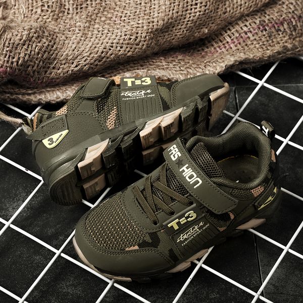 

outdoor camouflage boots kids sneakers toddler sport shoes youth boys girls blade sole mesh light children hiking shoes