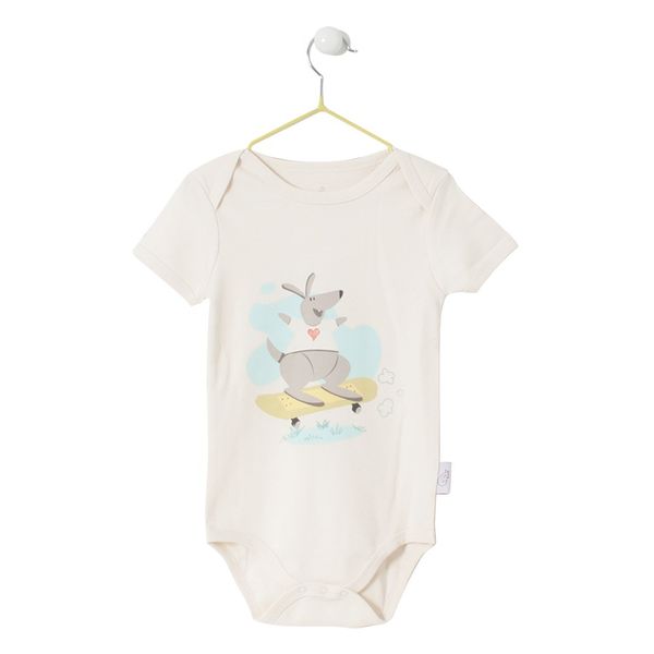 

red kangaroo baby organic short sleeve bodysuits (2yrs-3yrs, White