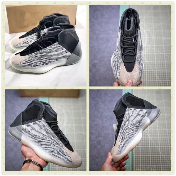 

700 basketballquantum kanye west basketball shoes zebra grey carbon black 3m running shoes high-cut knit casual sneaker