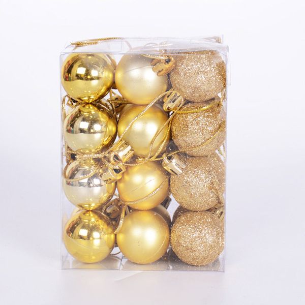 

24pcs 30mm mini christmas balls baubles plastic tree hanging decorations for party dnj998