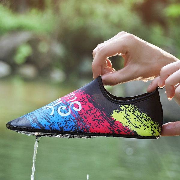 

1pair men summer colorful water shoes anti slip swim shoes workout aqua beach plus size sneaker for men diving yoga