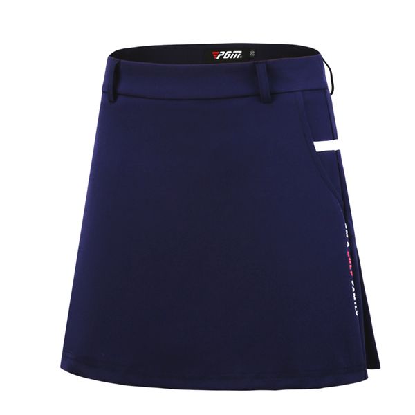 

pgm golf skirt women breathable high-elastic running tennis training summer sportswear pleated short skirt lady golf clothes, Black;blue