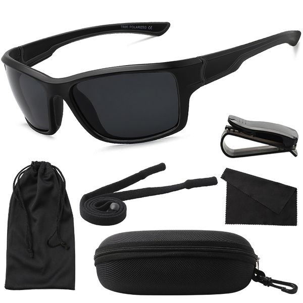 

maxjuli sports sunglasses men travel outdoor cycling running black frame male sun glasses uv400 oculos de sol with case mj8014