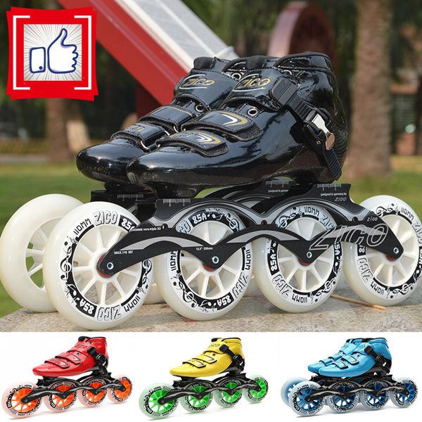 

2-layers carbon fiber inline speed skates adults kids alphalt street skating shoes for mpc for cityrun korea japan racing roller