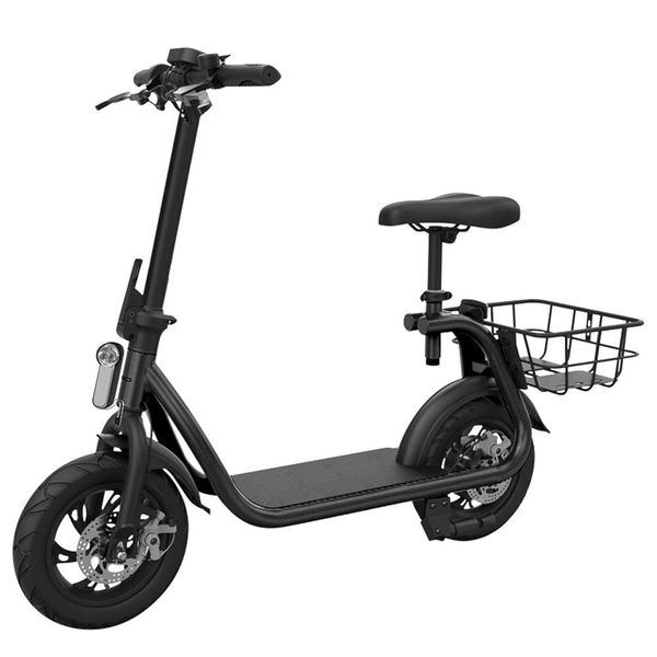 

eswing m11 folding electric scooter 350w motor 10ah battery 12 inch tire double disc brake system-black