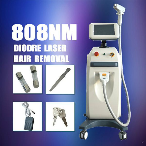 Buon prezzo 810nm Diodo Laser Dispositivo di depilazione veloce Macchine per la depilazione permanenti verticali per donne e uomini