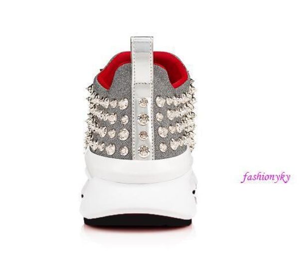 

designer shoes bottom studded spikes sneakers spike sock mens and womens spikes training shoes size35-46quality, Black
