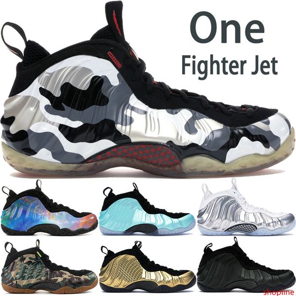 

foam one fighter jet penny hardaway basketball shoes new alternate galaxy chrome white black metallic gold royal men mens designer sneakers