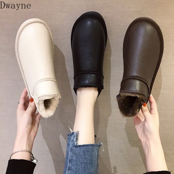 

2020 winter new female wild thick flat bottom tube plus velvet cotton boots, Black