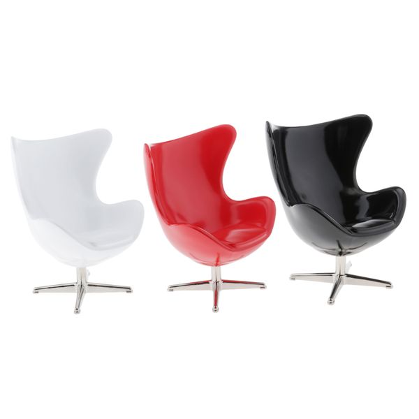 

3 pieces 1/6 scale rotating egg shaped chair for 12