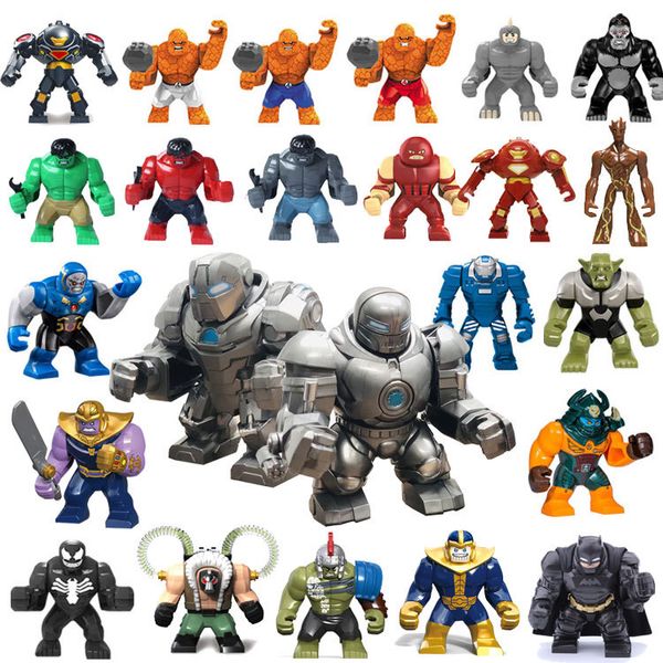 

24 design marvel the avengers superhero big building blocks iron hulk blocks action figures kids toys