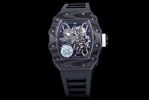 

kv rm35-02 orologio di lusso size: 44.50 x 49.94 mm thickness: 13.05 mm automatic movement watches montre de luxe 55 hours of power storage, Slivery;brown