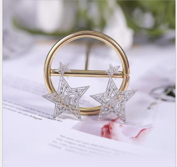 

five-pointed star earrings japanese and korean fashion atmospheric eardrops personality sweet girls, Slivery;golden